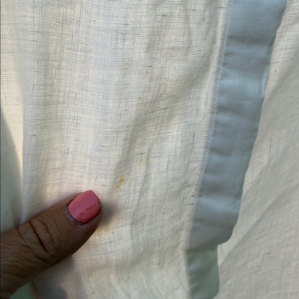 Eileen Fisher white linen button up shirt. 2x - Picture 3 of 7